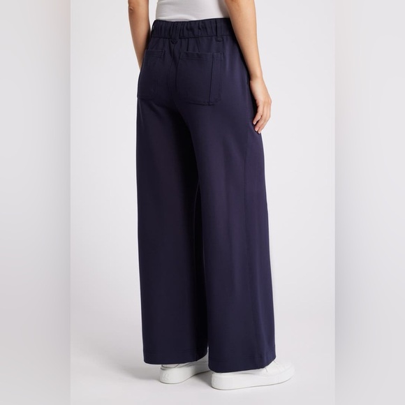 Wit & Wisdom Leisure High Waist Wide Leg Pants Navy Blue - Picture 2 of 6
